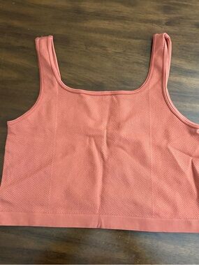 Maurice’s Large Womens Burnt Orange Ribbed Crop Top Tank Top Yoga Gym